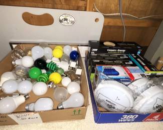 Variety of light bulbs.