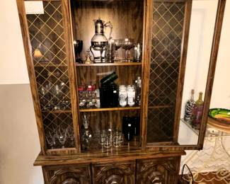 China Cabinet  50" W x 15 3/4" D x 78 3/4" H.