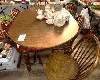 Dinging table with 6 chairs, China.