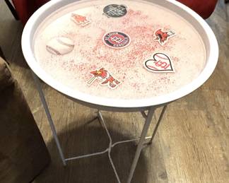 STL Cardinals metal tray table.