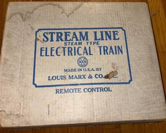 Louis Marx  & Co. Stream Line steam type Electrical Train w/remote control.
