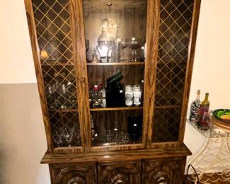 China Cabinet  50" W x 15 3/4" D x 78 3/4" H.