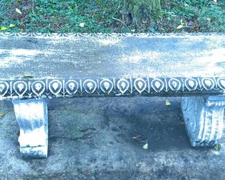 Concrete bench.