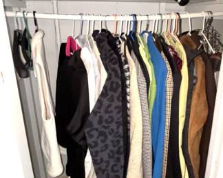 Women's clothes and jackets.