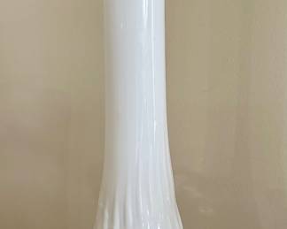 Hobnail milk glass vase