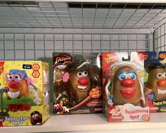 Mr Potato Head Superstar, Indiana Jones, Sweetheart, Trick or Tator