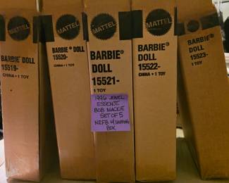 1996 Bob Mackie Jewel Essence Set of 5 Dolls