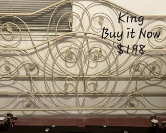 King Metal Headboard, Footboard & Frame