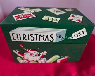 1950's Metal Mayfair Christmas Card List