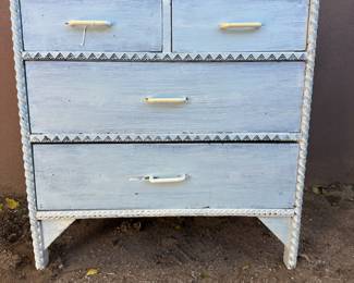 painted antique wooden child's dresser $40