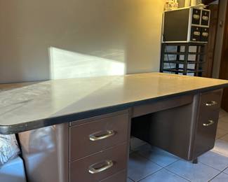 Mid Century Industrial Desk $300