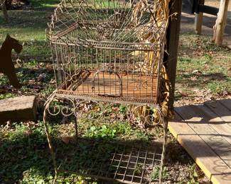 Vintage metal birdcage