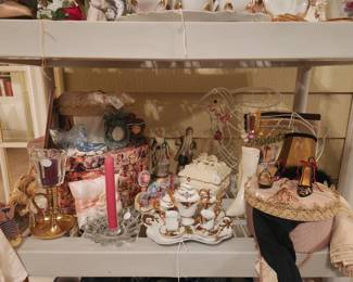 Floral porcelain tea set Christmas items and more