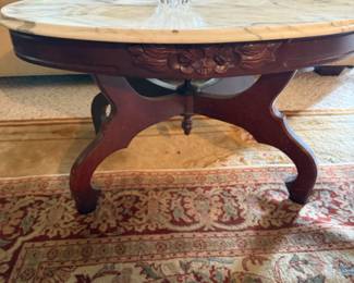 Marble top coffee table