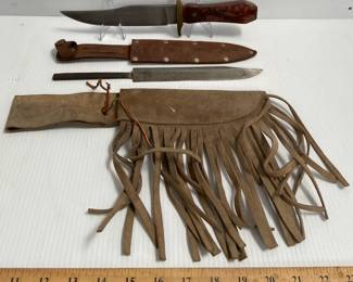 VINTAGE BOWIE KNIFE & SHEATH