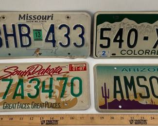 LICENSE PLATES -SOUTH DAKOTA, ARIZONA, COLORADO, MISSOURI