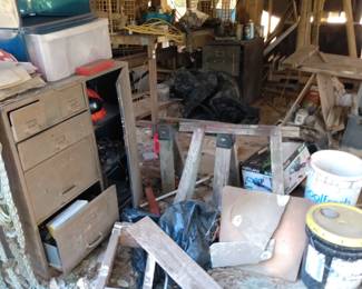 File Cabinet Paint Horses Wood Lamps Tools