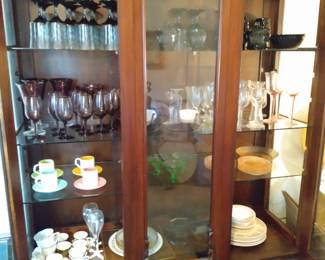 China Cabinet Hutch Glass Wood