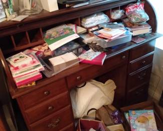 Wood Rolltop Desk Greeting Cards