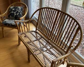 Bamboo love seat
