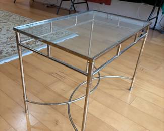 Glass top side table