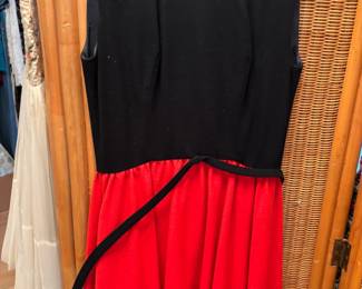 Vintage red and black dress