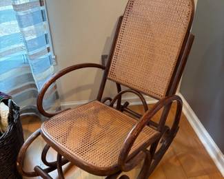 Wicker bottom rocker