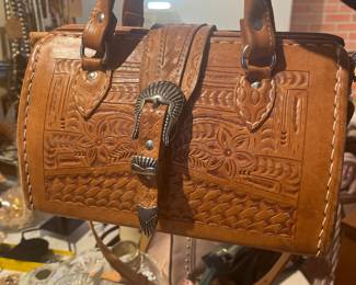 Hand Tooled Leather Bag 