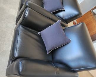 2 Leather Accent Chairs