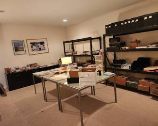 LARGE SELECTION OF OFFICE SUPPLIES, IKEA MELLA/MELLTORP TABLES