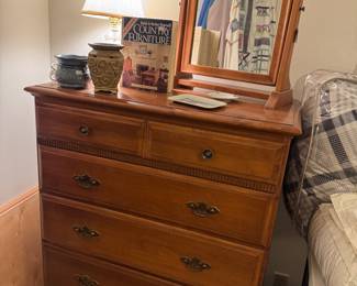 Chest of drawers and mirror