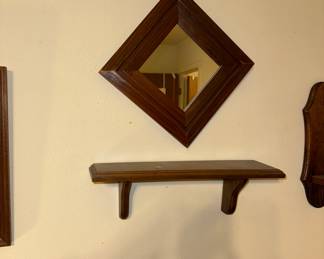 HOMCO wall decorations mirror, shelf and sconces