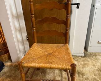 6 ladder back chairs with Cain seat