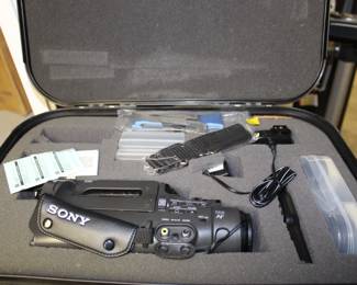 Vintage Sony Camcorder Camera with Case