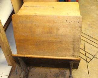 Antique Desk- Chair Folds Up