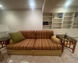 Mid century modern couch and loveseat set. Imported from Italy 