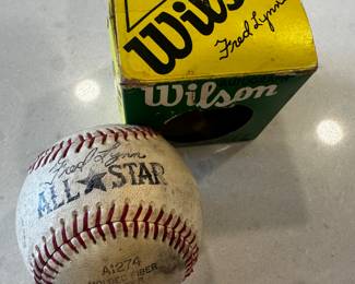 Fred Lynn all star baseball in original box multiple signatures