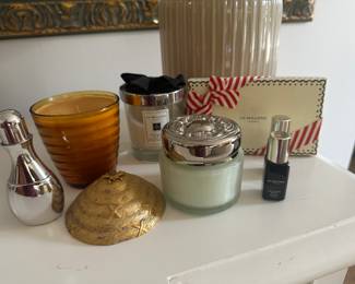 Lady Primrose candle and body cream
Jo Malone candle, perfumes