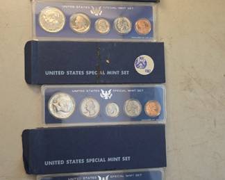 US Mint coin sets some silver. lots of wheat pennies, proof sets, foreign coins, foreign paper money and more 