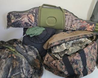 rifle case and uniforms camo 