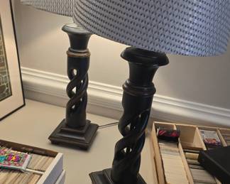 Nice modern lamps with barley twist.