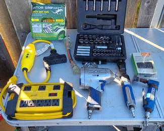 TONS OF TOOLS  AND SUPPLIES!! im not naming them all but handtools, eletric tools, looks like a small home depot lol 