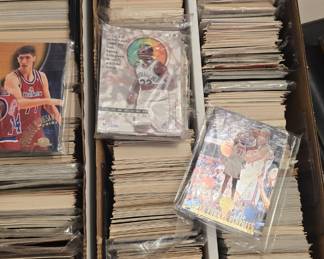 Vintage basketball trading cards.