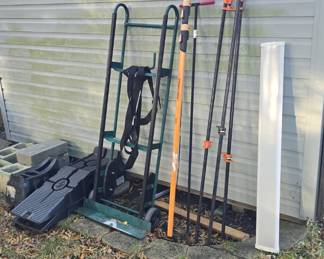 Yard tools, Dolly's car ramps, and more.