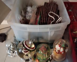 Christmas snow globes.