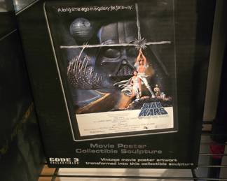 CODE 3 Star wars collection Limited edition movie poster sculpture.