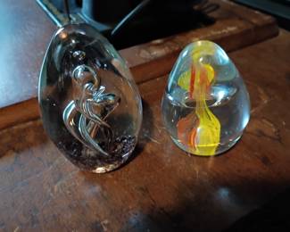 art Glass paperweights.
