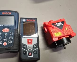 Laser levels. And depth finders.