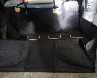 Foldable back seat or van protector/holder (for dogs or groceries)