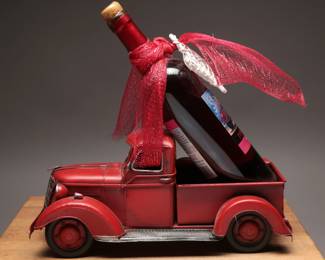 Vintage Metal Truck Wine Holder